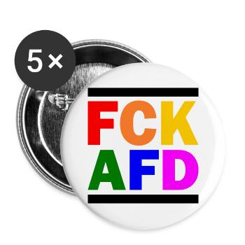 Fck afd - Buttons groß 56 mm (5er Pack) - Weiß - Vorne