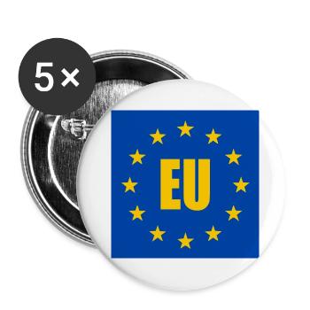 UE - Europe - Lot de 5 grands badges (56 mm) - blanc - Devant