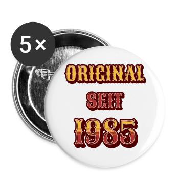 ORIGINAL SEIT 1985 - Buttons groß 56 mm (5er Pack) - Weiß - Vorne