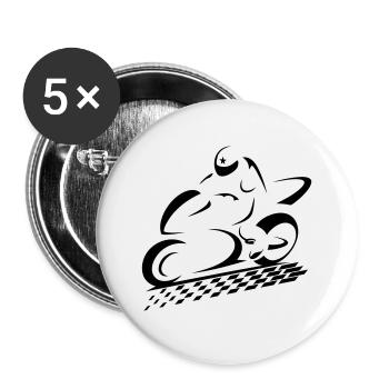 SPEED BIKE - Buttons large 2.2''/56 mm (5-pack) - white - Front