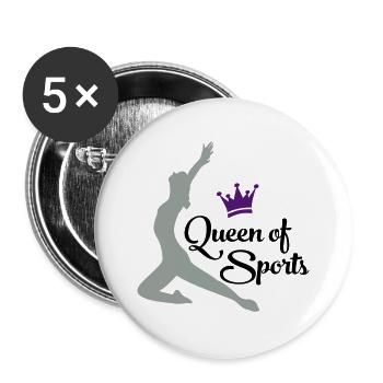 sports - Buttons large 2.2''/56 mm (5-pack) - white - Front
