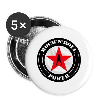 music - Buttons groß 56 mm (5er Pack) - Weiß - Vorne