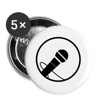 Cercle micro - Lot de 5 grands badges (56 mm) - blanc - Devant