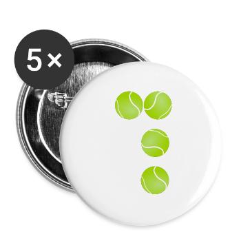 TENNIS - cool shot - Buttons large 2.2''/56 mm (5-pack) - white - Front
