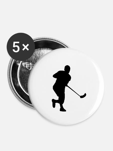 UNIHOCKEY - Buttons groß 56 mm (5er Pack) - Weiß