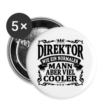 direktor aber viel cooler - Buttons groß 56 mm (5er Pack) - Weiß - Vorne