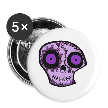 Dias de los muertos - Buttons groß 56 mm (5er Pack) - Weiß - Vorne