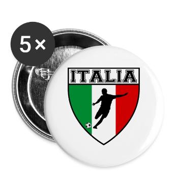 italia_football_design - Buttons groß 56 mm (5er Pack) - Weiß - Vorne
