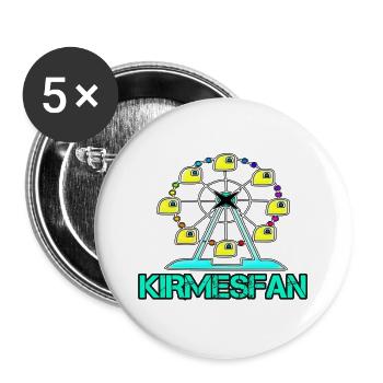 Kirmesfan fairground fun fair FAN Ferris wheel - Buttons large 2.2''/56 mm (5-pack) - white - Front