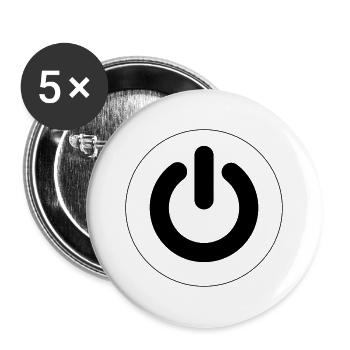 ON Button Hintergrund weiß - Buttons groß 56 mm (5er Pack) - Weiß - Vorne
