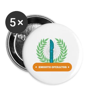 Surgeon General Practitioner Doctor Funny Gift - Buttons large 2.2''/56 mm (5-pack) - white - Front
