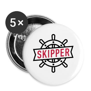 SKIPPER - Buttons large 2.2''/56 mm (5-pack) - white - Front