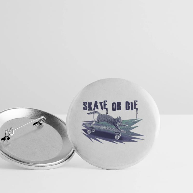 Skate oder stirb Buttons groß 56 mm (5er Pack)