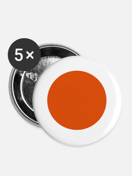Roter Punkt - Buttons groß 56 mm (5er Pack) - Weiß