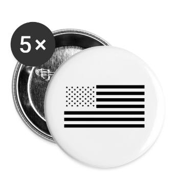 USA Amerika Flagge Vereinigte Staaten America - Buttons groß 56 mm (5er Pack) - Weiß - Vorne