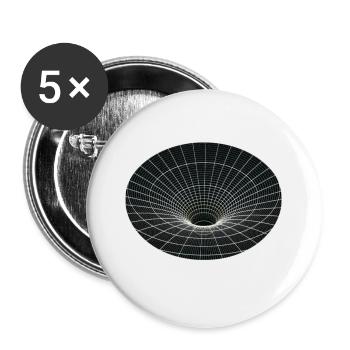 Trou de ver à grille vortex - Lot de 5 grands badges (56 mm) - blanc - Devant