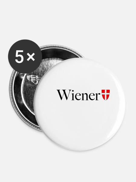 Wiener - Buttons groß 56 mm (5er Pack) - Weiß