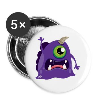Monstaa Originaals Monster #10 - Buttons groß 56 mm (5er Pack) - Weiß - Vorne