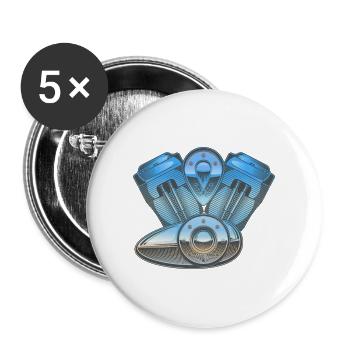 Engine - engine block - Buttons large 2.2''/56 mm (5-pack) - white - Front