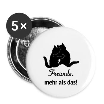 Freunde Mehr Als Das Bindung Familie Umarmung Love - Buttons groß 56 mm (5er Pack) - Weiß - Vorne