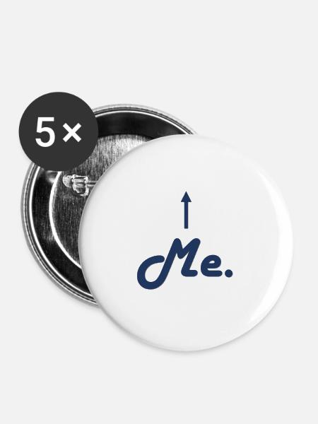 Me - Buttons groß 56 mm (5er Pack) - Weiß