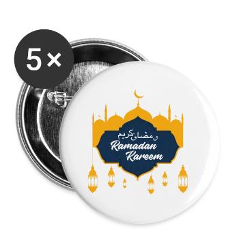 The fasting month of Ramadan - Buttons large 2.2''/56 mm (5-pack) - white - Front