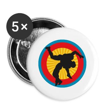Ringer - Buttons groß 56 mm (5er Pack) - Weiß - Vorne