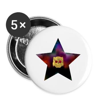 gold owl - Buttons large 2.2''/56 mm (5-pack) - white - Front