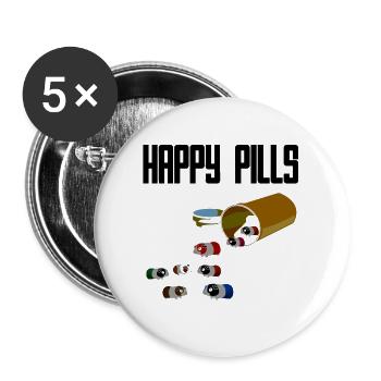 Guinea pig - Buttons large 2.2''/56 mm (5-pack) - white - Front