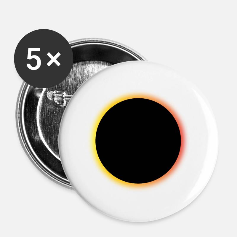 BLACK HOLE - Buttons large 2.2''/56 mm (5-pack) - white