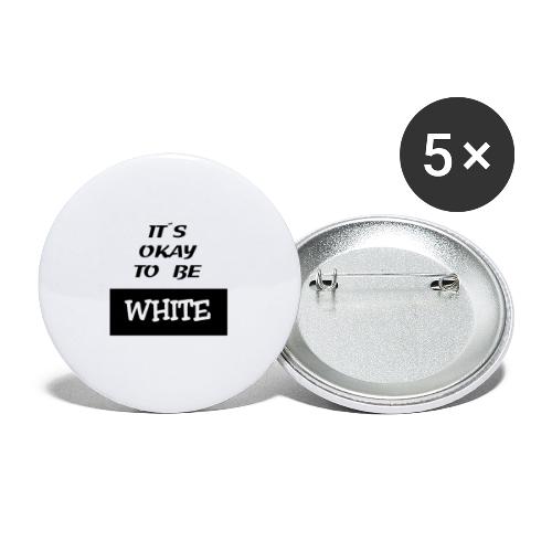white - Buttons large 2.2''/56 mm (5-pack)