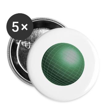Cadeau d'idée terre icône Sphère - Lot de 5 grands badges (56 mm) - blanc - Devant