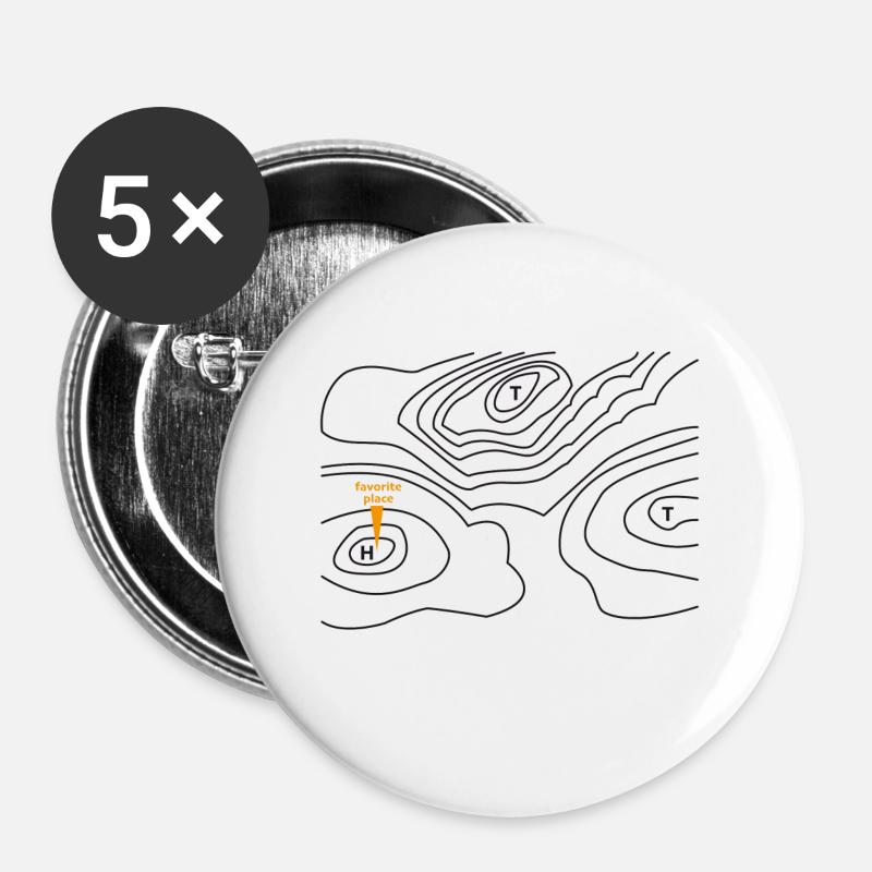 favorite Weather - Buttons large 2.2''/56 mm (5-pack) - white