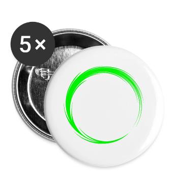 Kreis Symbol Form - Buttons groß 56 mm (5er Pack) - Weiß - Vorne
