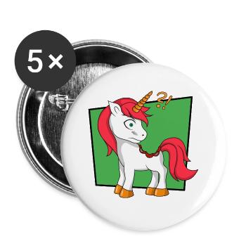 unicorn - Buttons large 2.2''/56 mm (5-pack) - white - Front