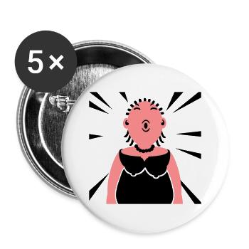 Chanteuse d’opéra / Fat Lady Sings (2c) - Lot de 5 grands badges (56 mm) - blanc - Devant