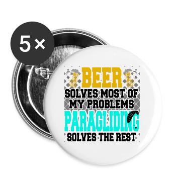 Paragliding - Buttons large 2.2''/56 mm (5-pack) - white - Front