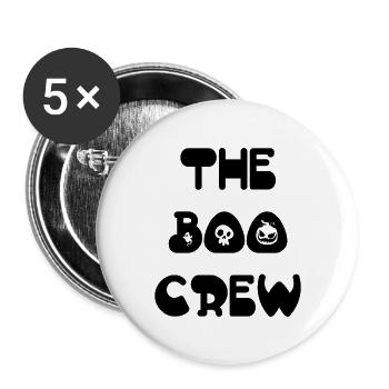 Le cadeau Halloween de Boo Crew - Lot de 5 grands badges (56 mm) - blanc - Devant