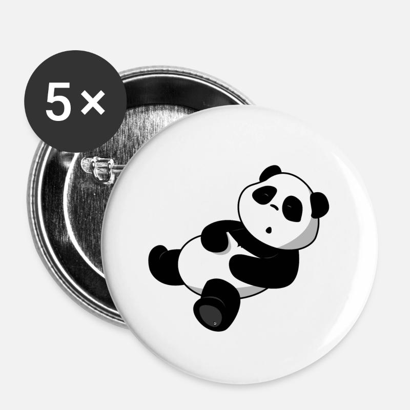 PandaLena sleepy - Buttons large 2.2''/56 mm (5-pack) - white