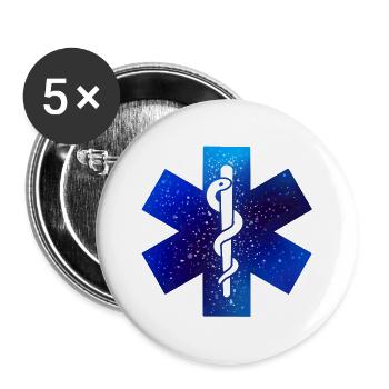 Medicine Doctor Doctor Paramedic Paramedic - Buttons large 2.2''/56 mm (5-pack) - white - Front