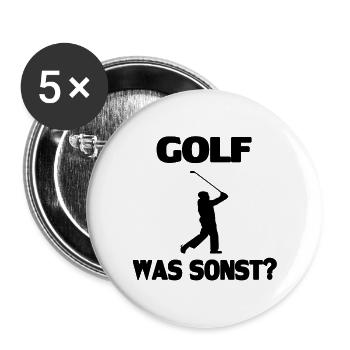Golf was sonst - Buttons groß 56 mm (5er Pack) - Weiß - Vorne