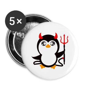 Teufel - Buttons groß 56 mm (5er Pack) - Weiß - Vorne