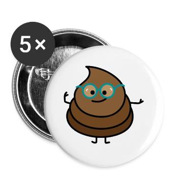Smart shit (b) - Buttons large 2.2''/56 mm (5-pack) - white - Front