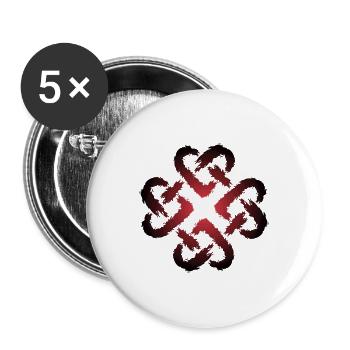 Keltische Knoten Herz Unendlichkeit - Buttons groß 56 mm (5er Pack) - Weiß - Vorne