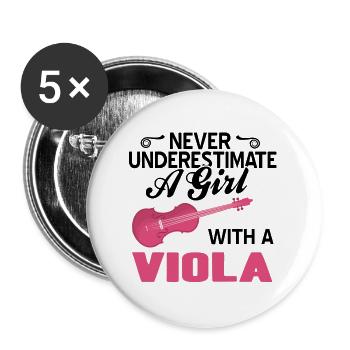 Viola - Buttons large 2.2''/56 mm (5-pack) - white - Front
