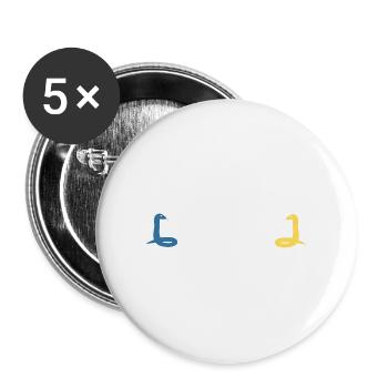 Python developer programmer coder gift idea - Buttons large 2.2''/56 mm (5-pack) - white - Front