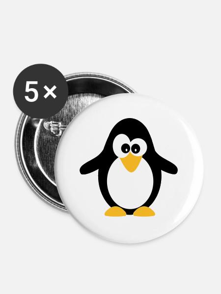 penguin - Buttons large 2.2''/56 mm (5-pack) - white