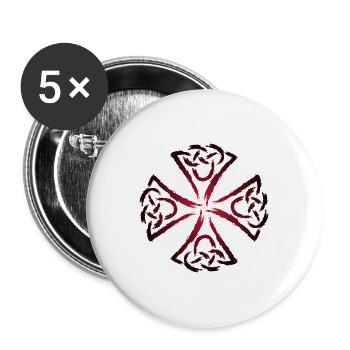 Celtic symbols strength courage - Buttons large 2.2''/56 mm (5-pack) - white - Front