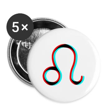 Zodiac sign Leo Leo - Buttons large 2.2''/56 mm (5-pack) - white - Front