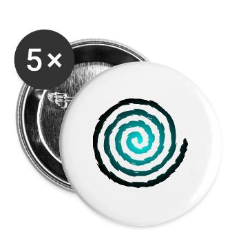 Spirale Symbol Wachstum und Erweiterung - Buttons groß 56 mm (5er Pack) - Weiß - Vorne